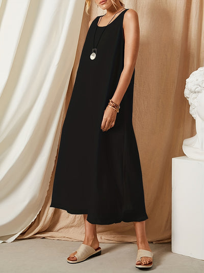 Kaia | Boho Cotton Maxi Dress with Tassel Hem