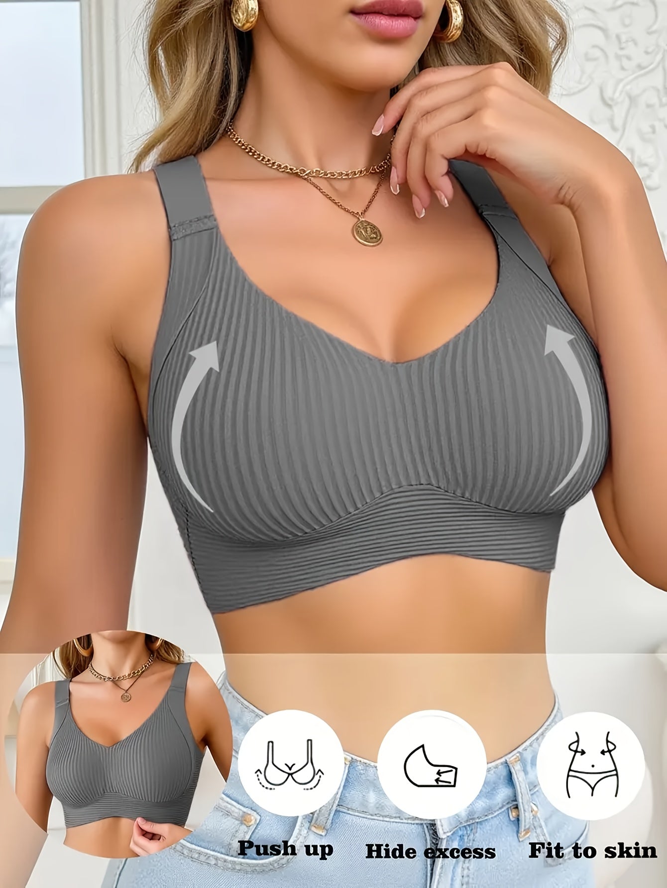 Ayla | Seamless Sports Bra with Adjustable Straps