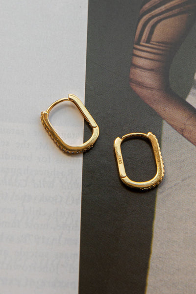 Ark Diamante Gold Earrings