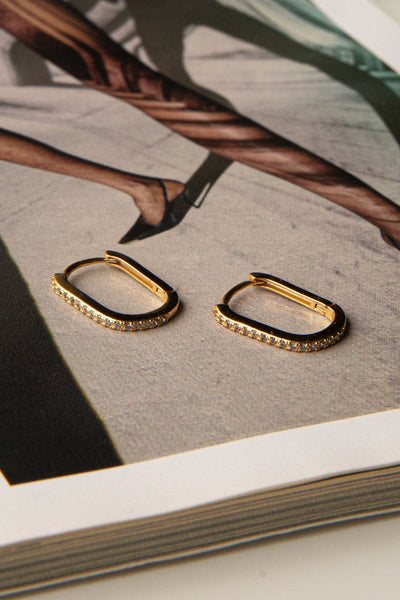 Ark Diamante Gold Earrings