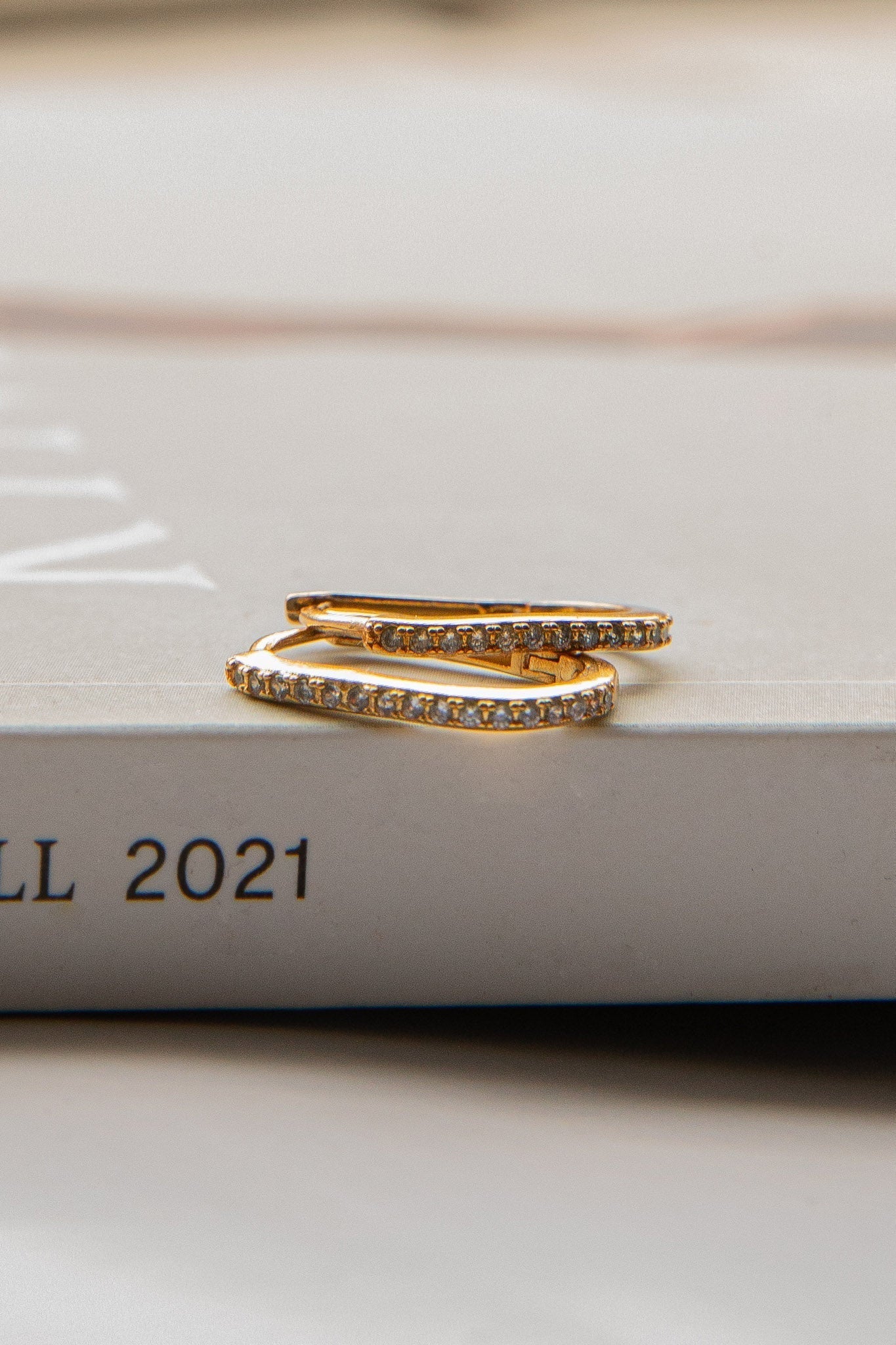 Ark Diamante Gold Earrings