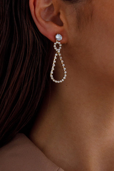 Ava earrings in gold crystal
