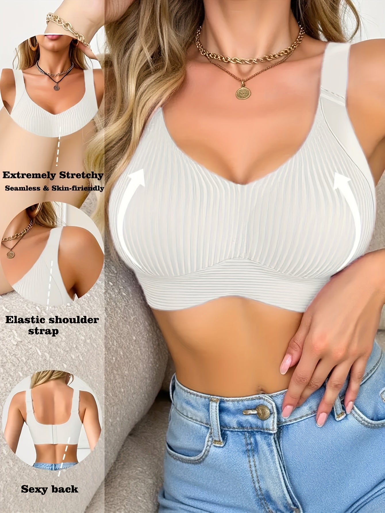 Ayla | Seamless Sports Bra with Adjustable Straps