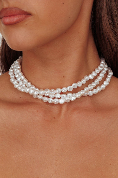 Baroque Necklace with Three Strands Roxanne Pearls