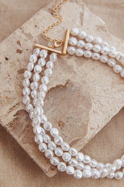 Baroque Necklace with Three Strands Roxanne Pearls
