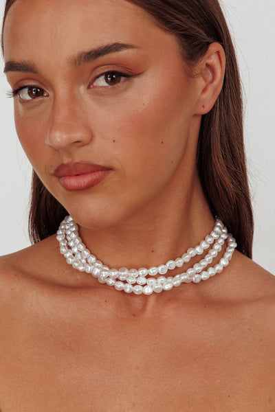 Baroque Necklace with Three Strands Roxanne Pearls