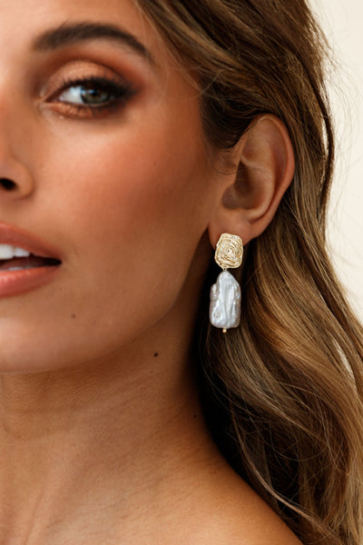Baroque Earrings from Antigua with Pearl