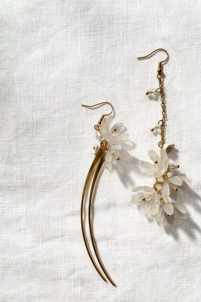 Willah White Cascade Pearl Earrings