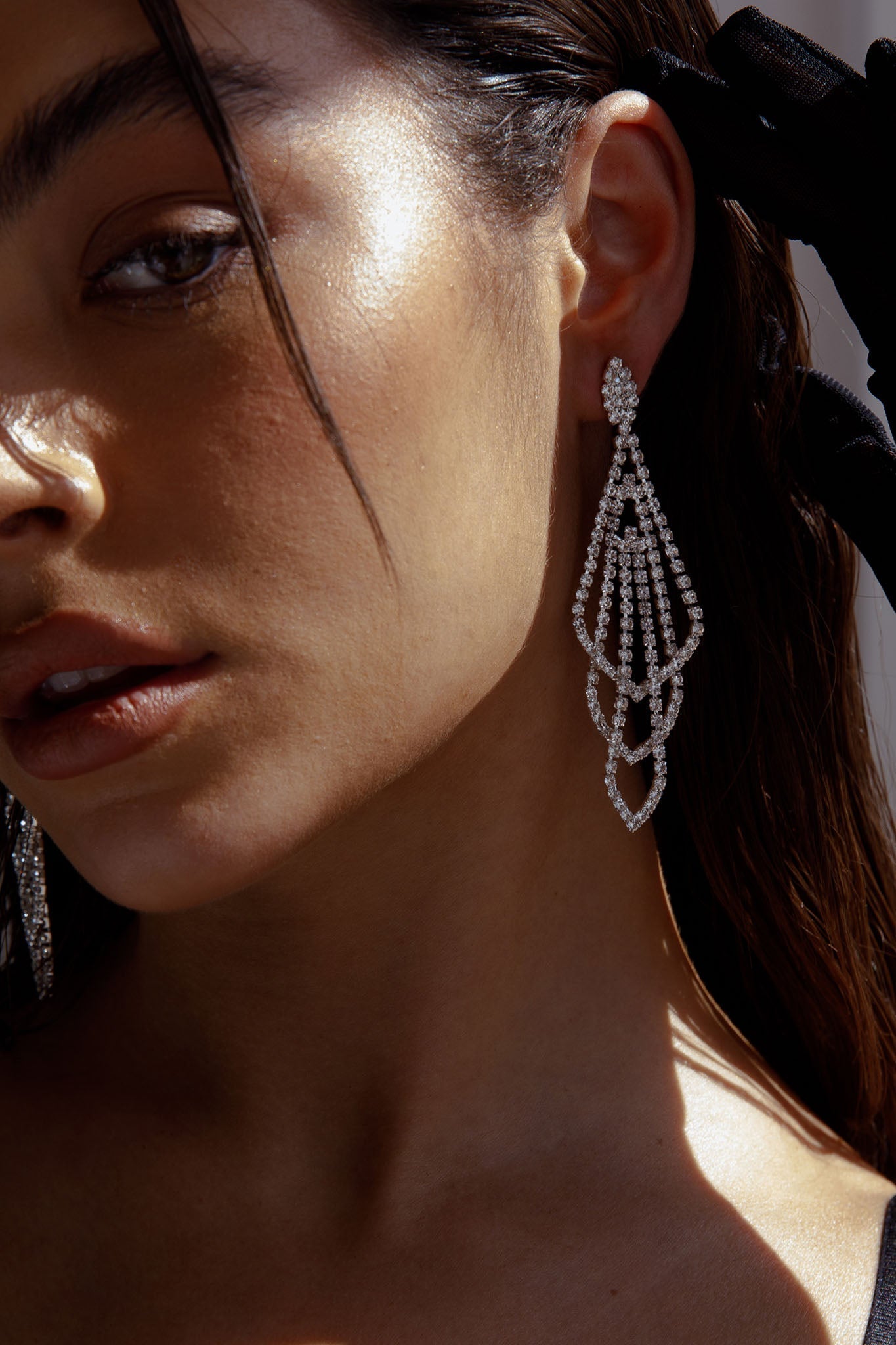 Chandelier Earrings Evangelina Silver