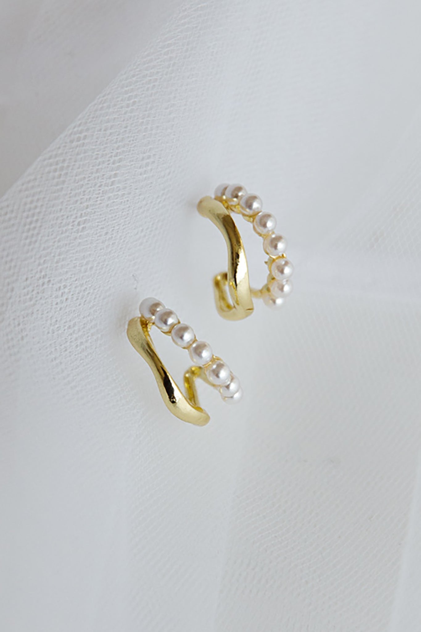 Charis Double Earrings in Gold