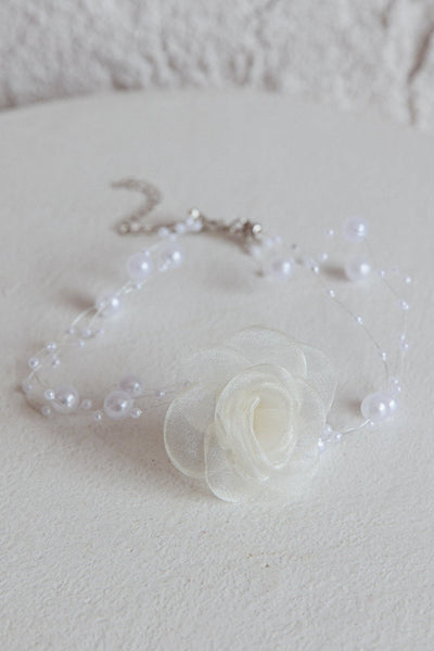 Choker Necklace in Pink Chiffon Magic Moments Pearls