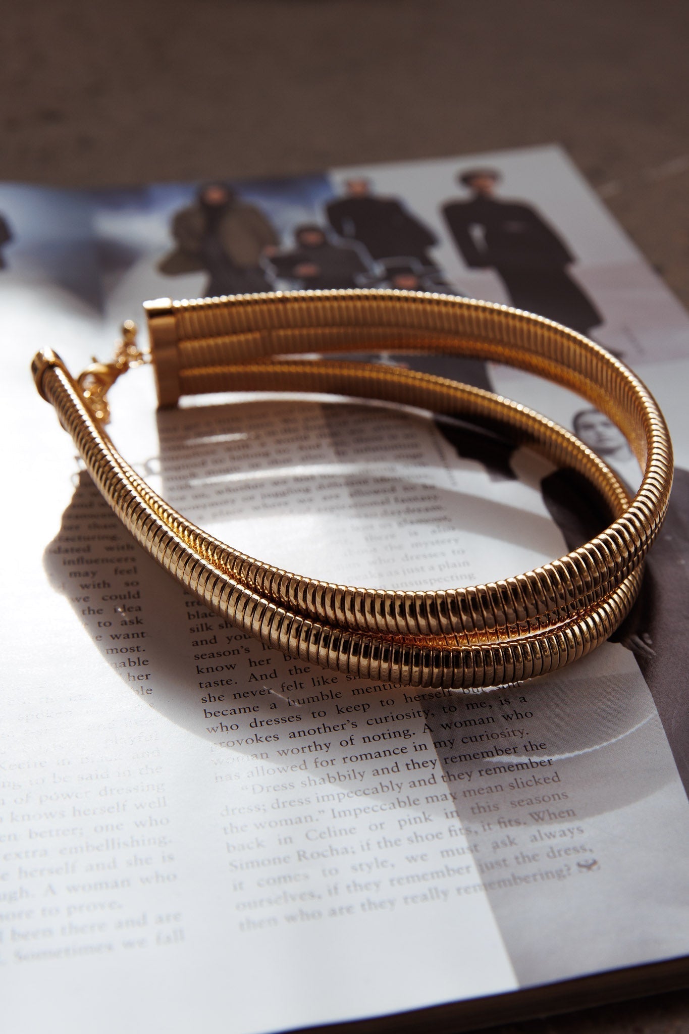 Choker Necklace Multi Roman Gold