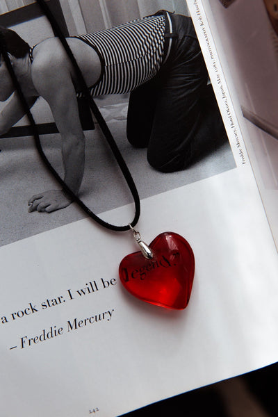 Choker Collar Heart of Lovers Red