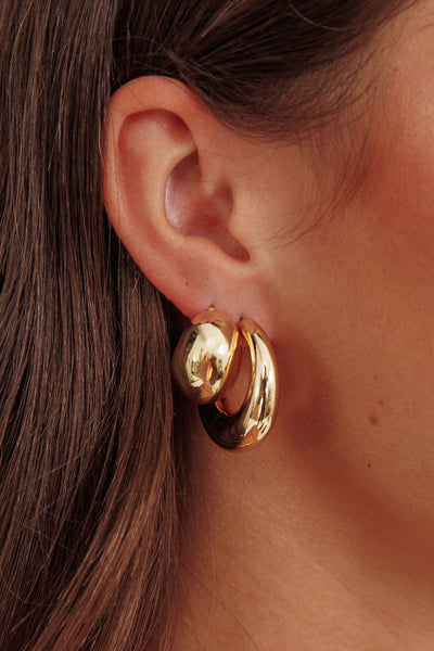 Chunky Casper Gold Earrings Set