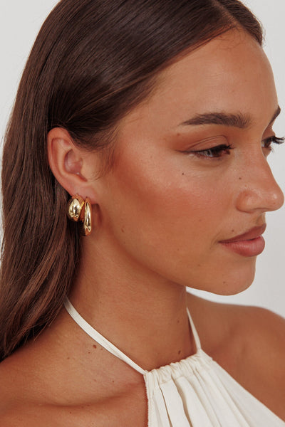 Chunky Casper Gold Earrings Set
