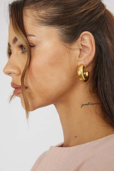 Chunky Claro Gold Earrings
