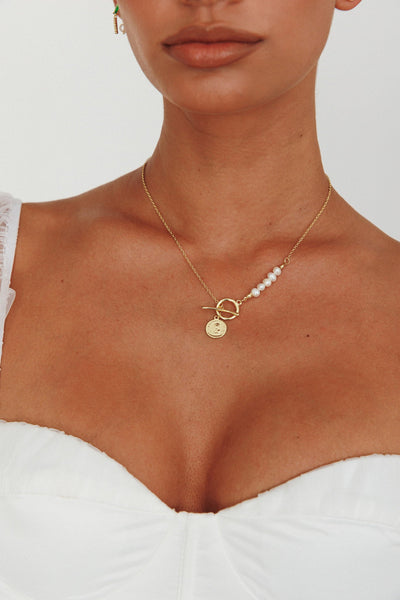 Meliza Necklace with Pearls and Golden Components