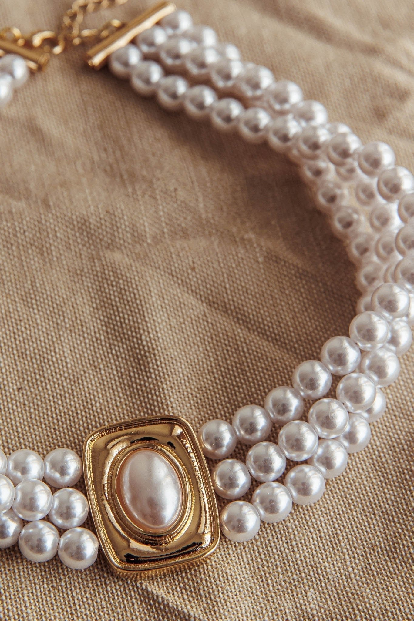 Tamra Squoval Pearl Choker Necklace