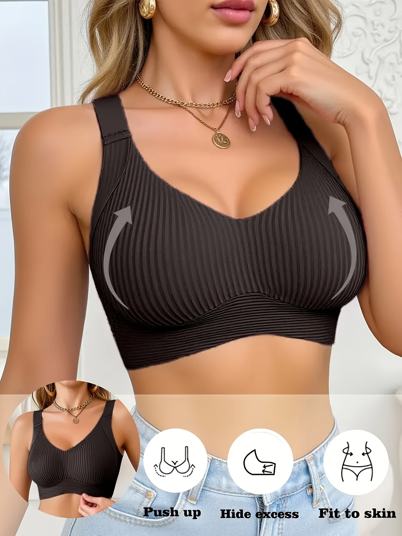 Ayla | Seamless Sports Bra with Adjustable Straps