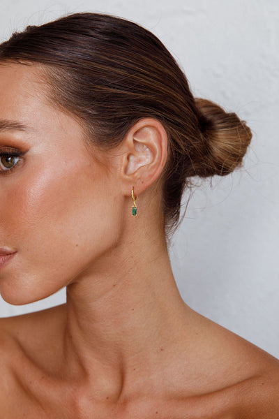 Diamante d'Avril Teal Earrings