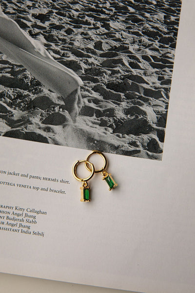 Diamante d'Avril Teal Earrings