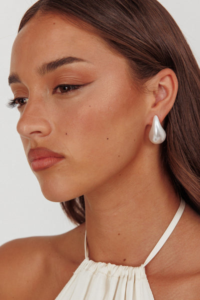 Teardrop Earrings with Pearls
