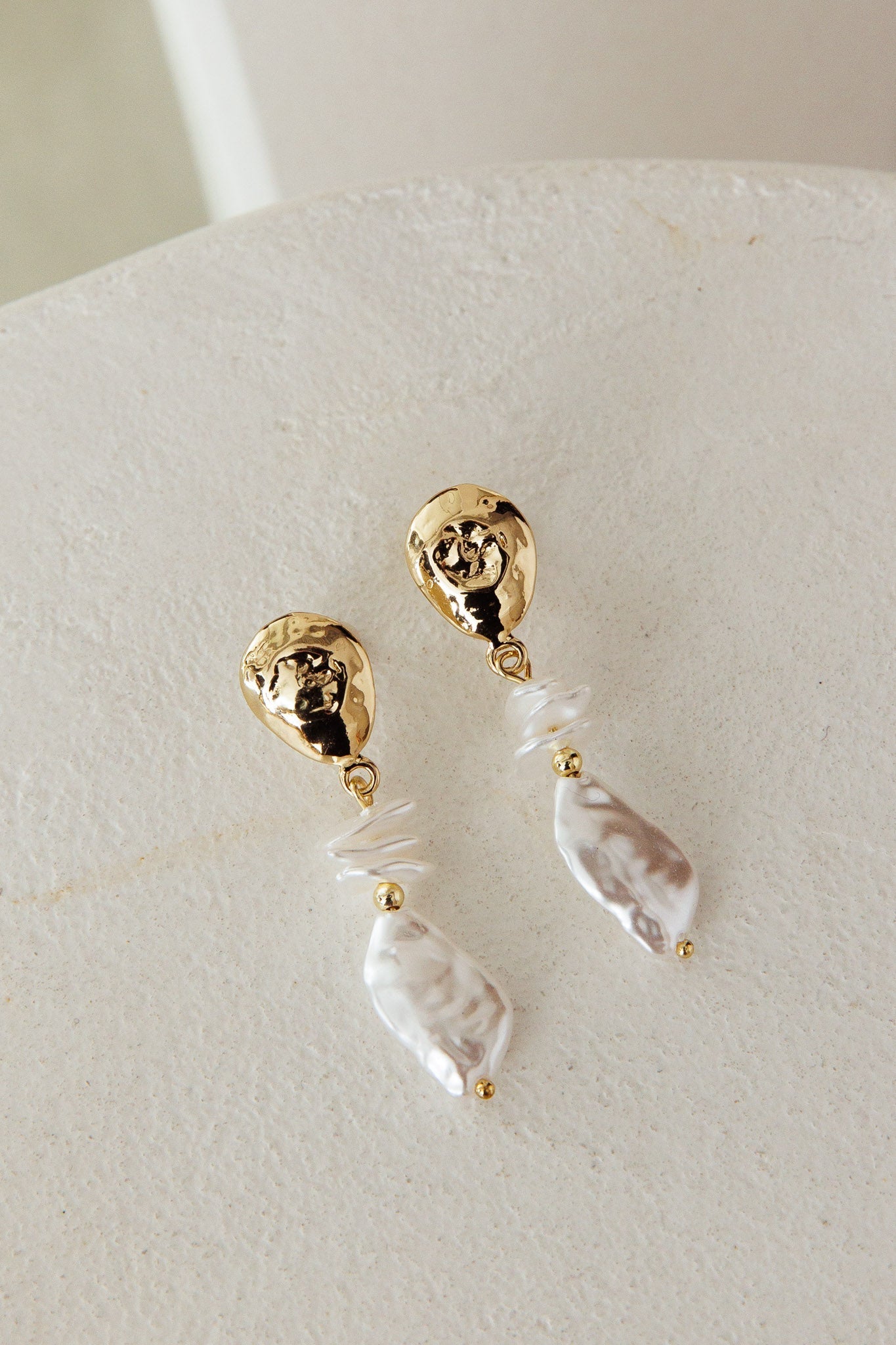 Elysian Earrings with Hanging Pearls