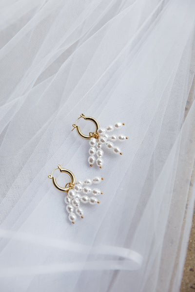 Forever Pearls Gold Earrings