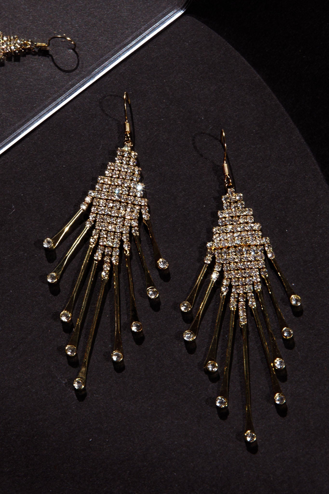Fringe Earrings Alessandra Diamond Gold