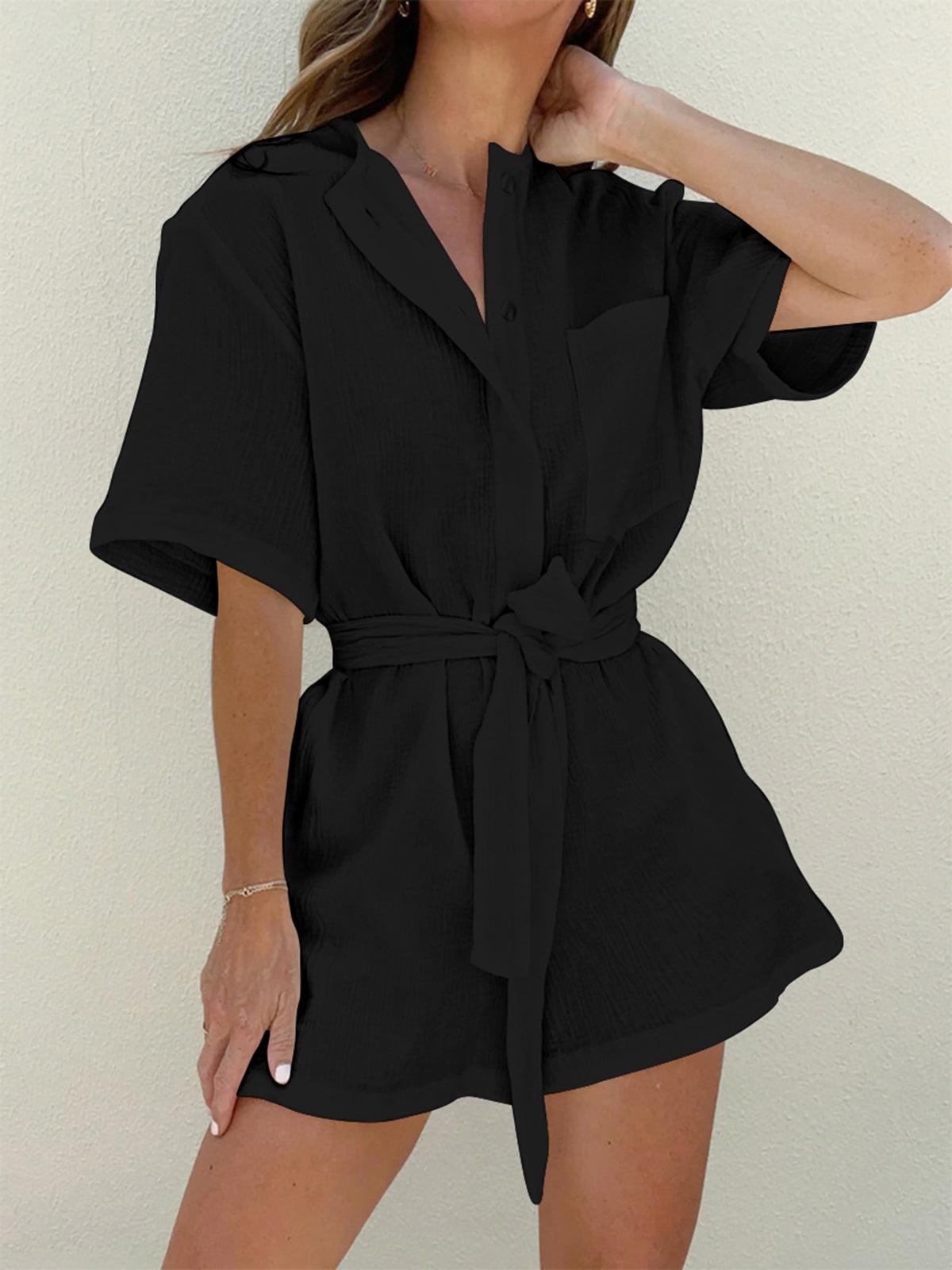 Knotted Cotton Jumpsuit