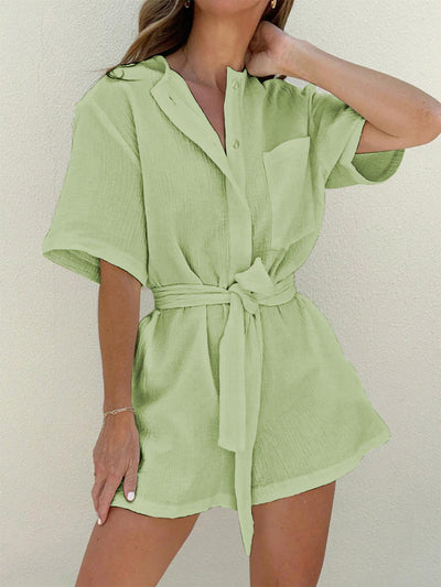 Knotted Cotton Jumpsuit