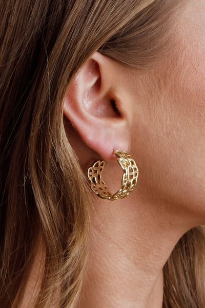 Georgiana open hoop earrings in gold