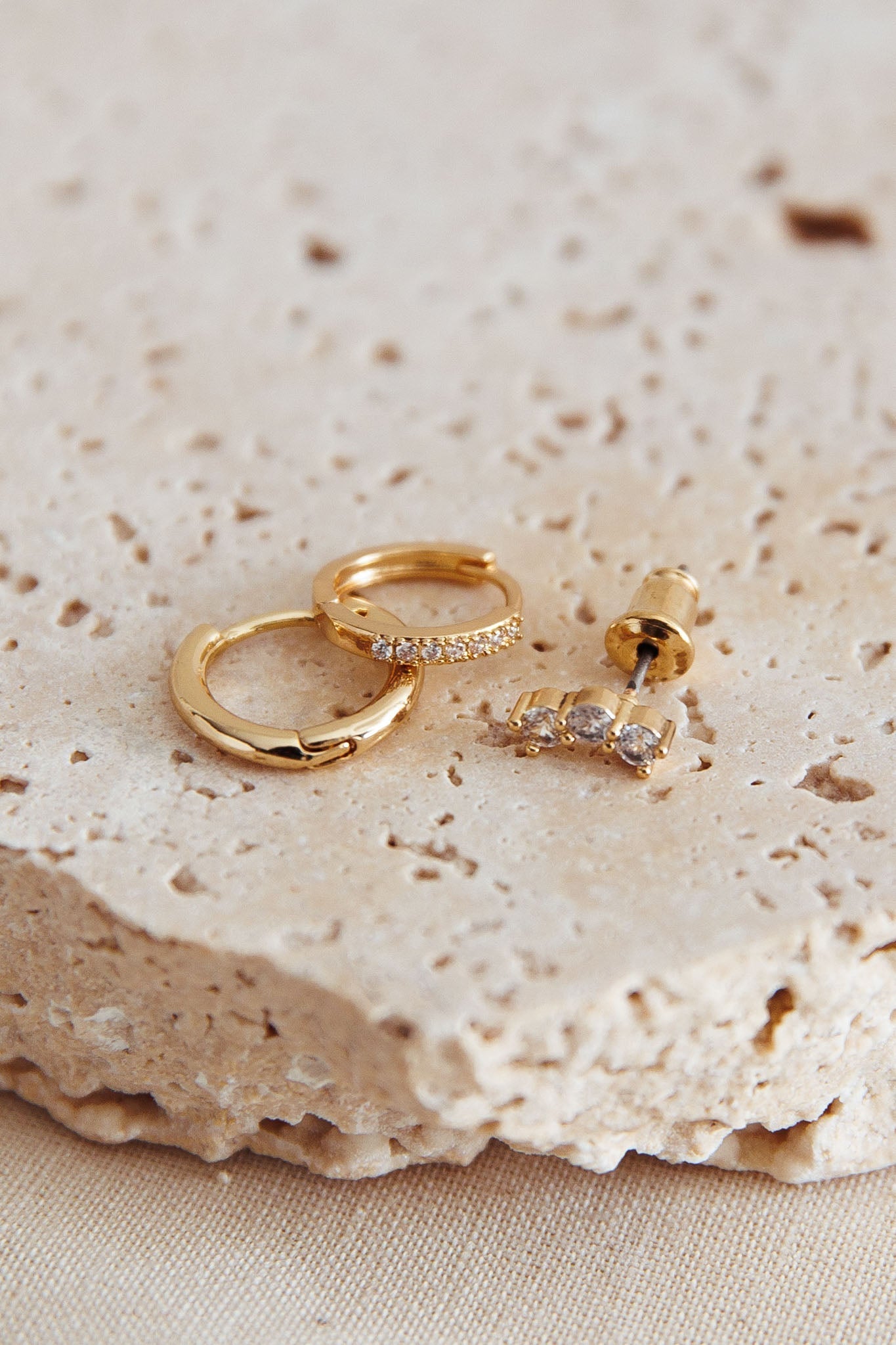 Golden Astrological Signs Crystal Earrings