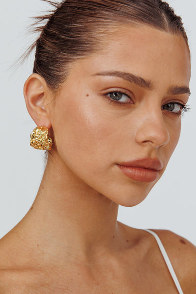 Gold Leaf Hoops Ora