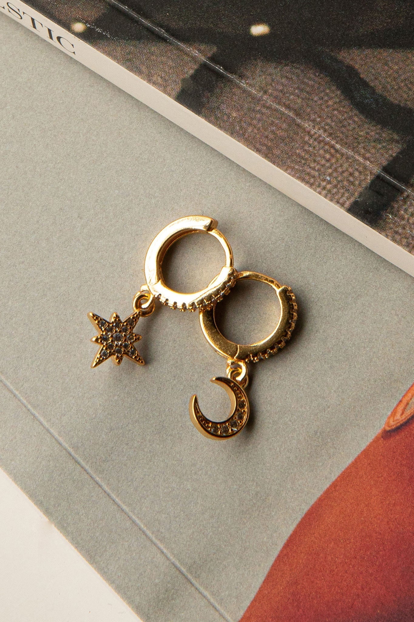 Golden Diamond Midnight Earrings
