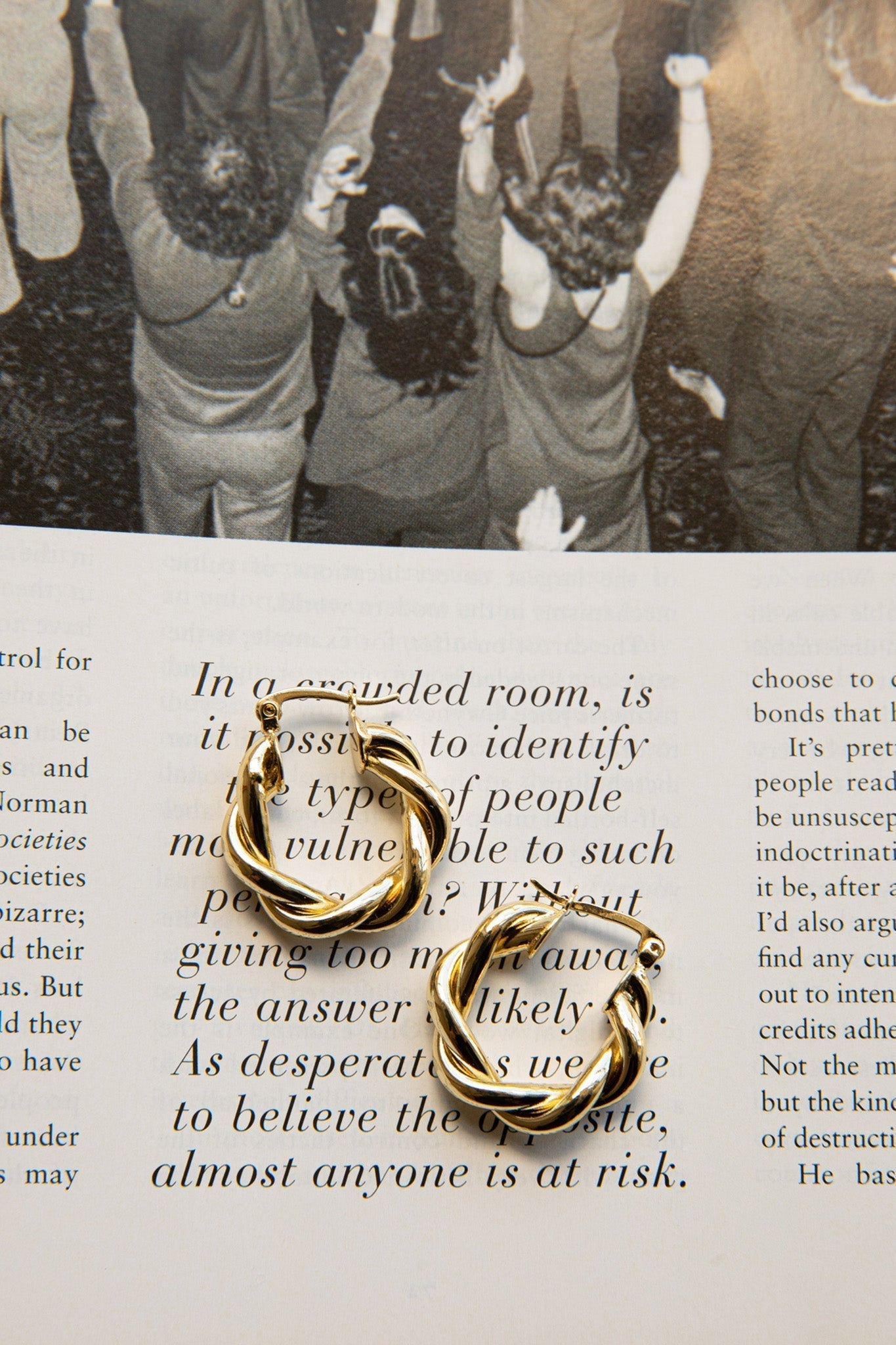Golden Fate Hoop Earrings