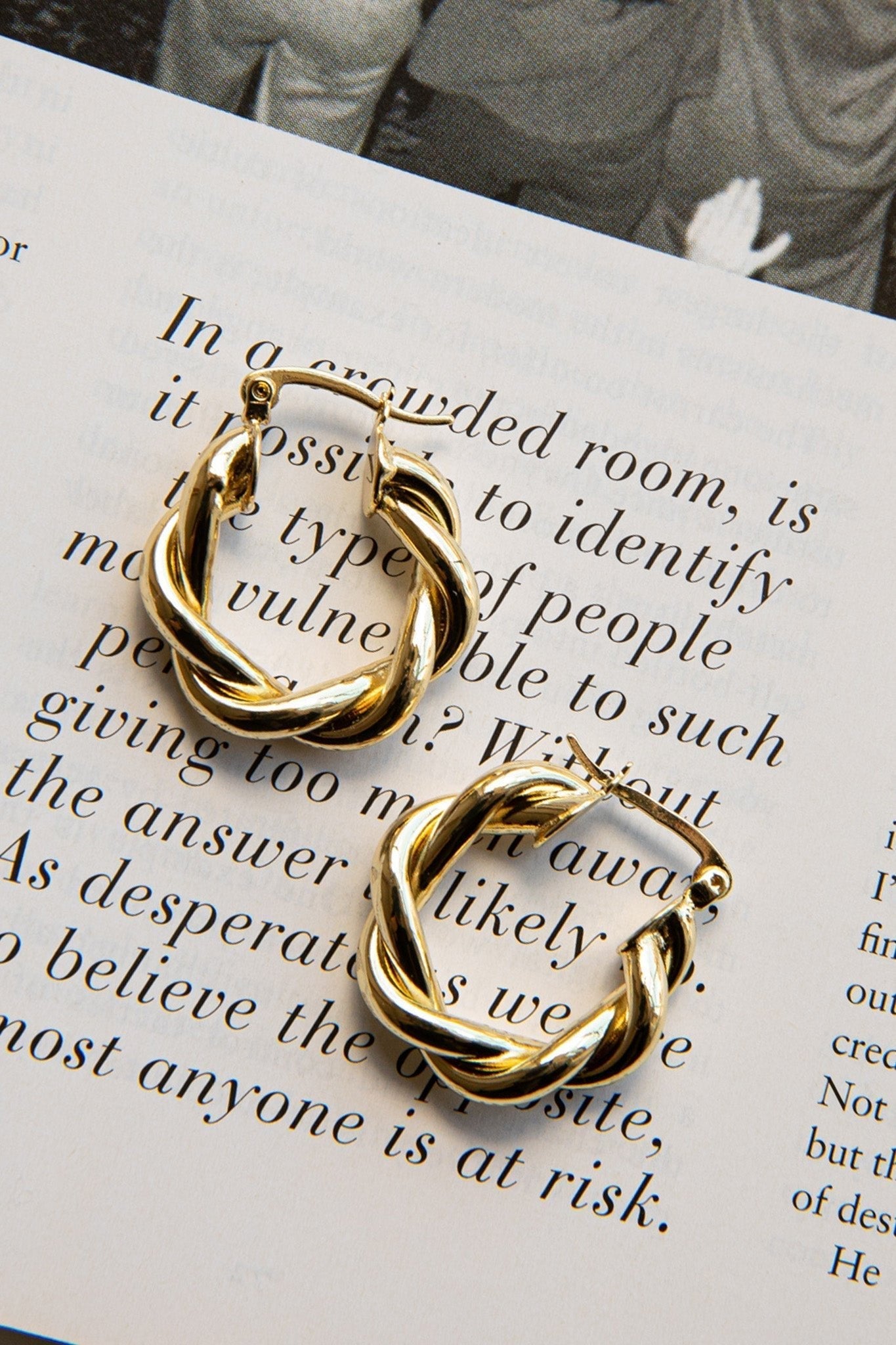 Golden Fate Hoop Earrings