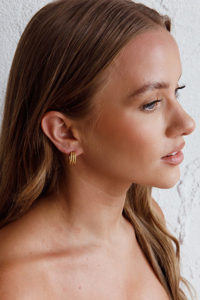 Golden Goldilocks Hoop Earrings