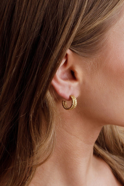 Golden Goldilocks Hoop Earrings