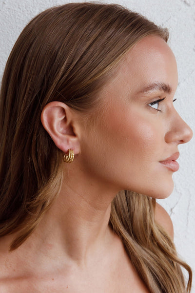 Golden Goldilocks Hoop Earrings