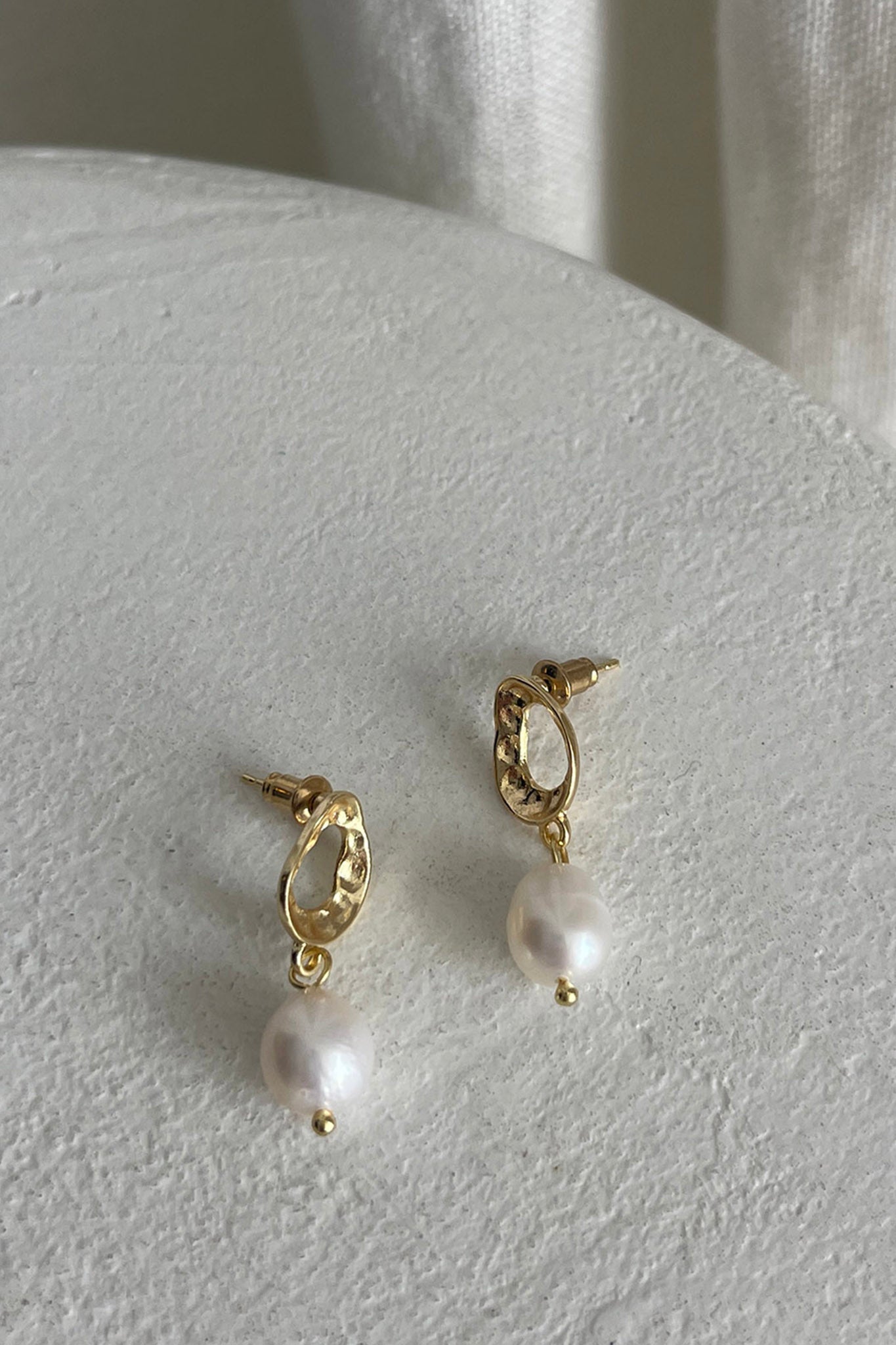 Golden Pearl Earrings First Love