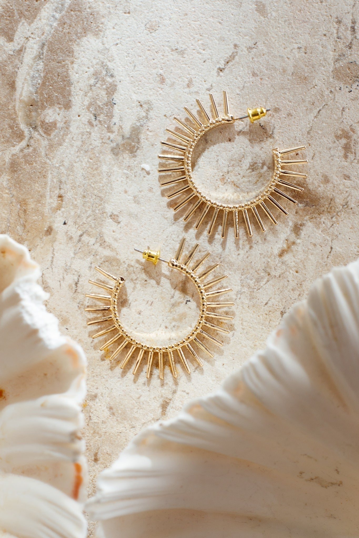 Golden Starshine Sun Earrings