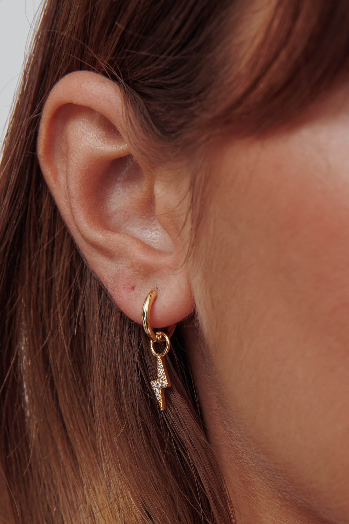 Gold Star Zirconia Earrings