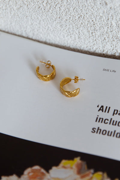 Gold Symphony Woven Hoops