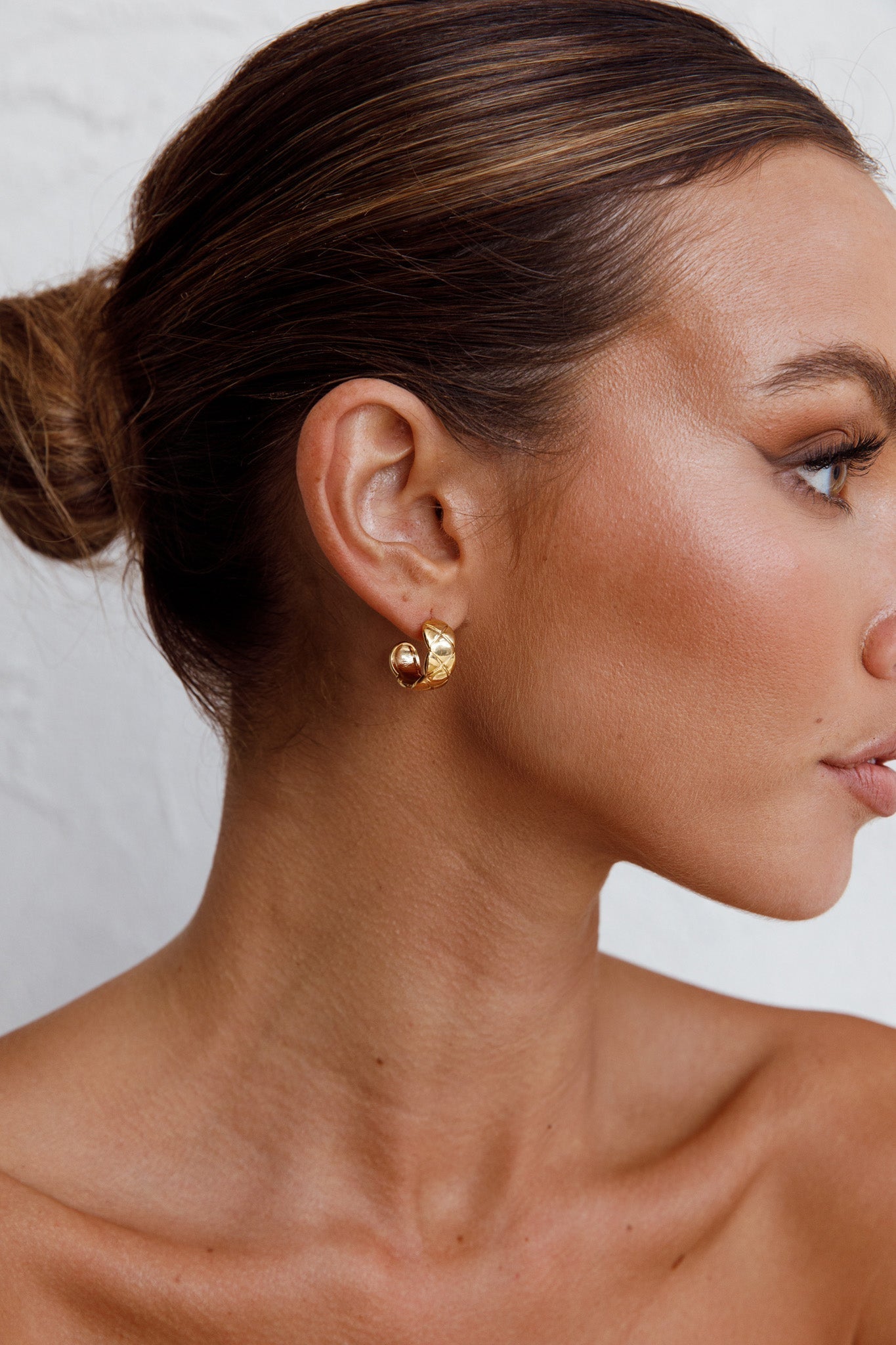 Gold Symphony Woven Hoops