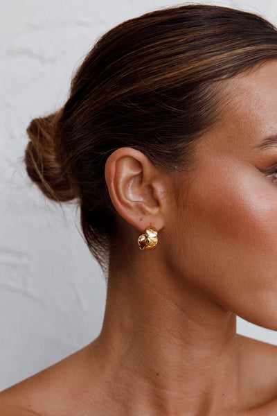 Gold Symphony Woven Hoops