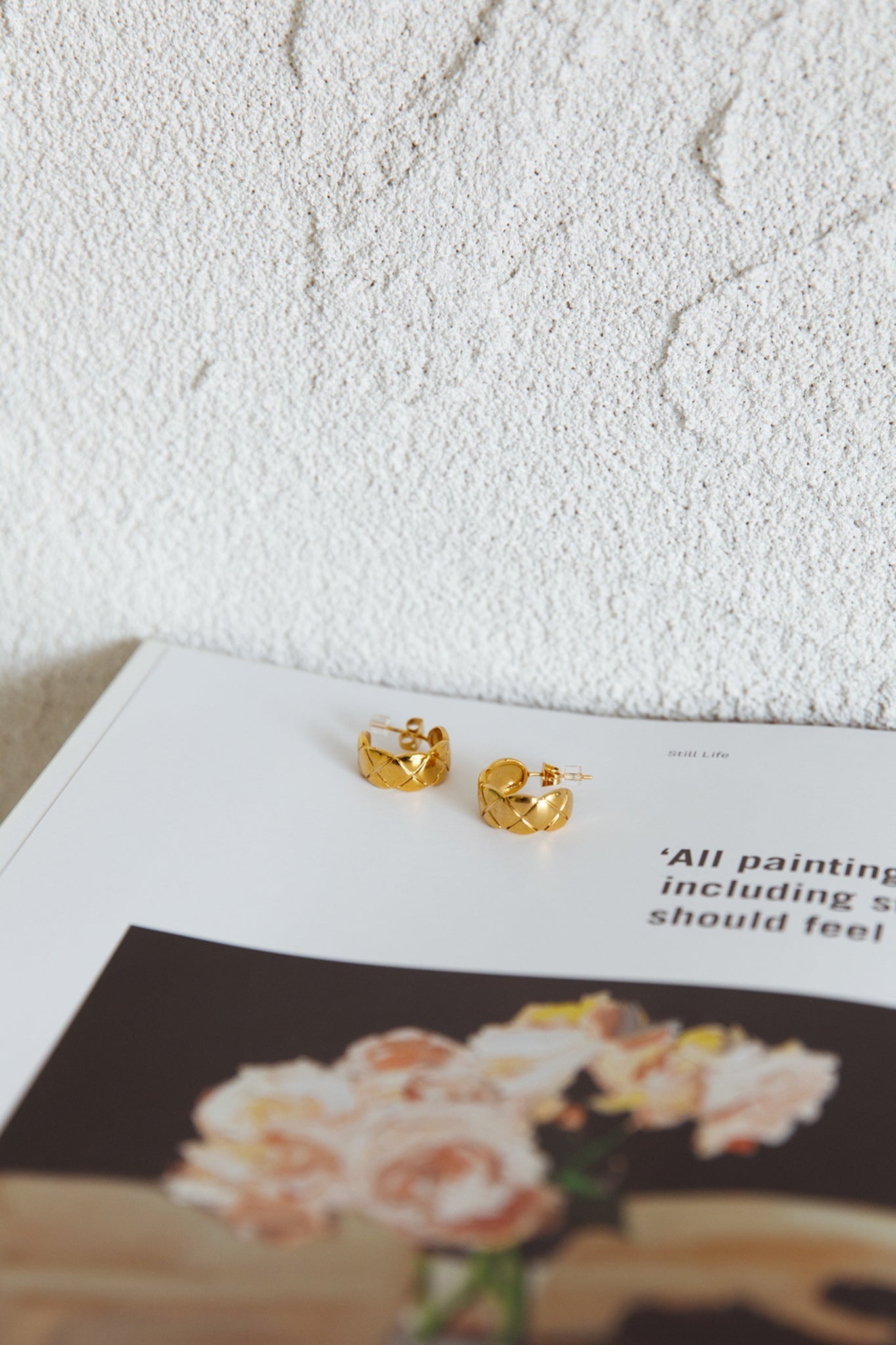 Gold Symphony Woven Hoops
