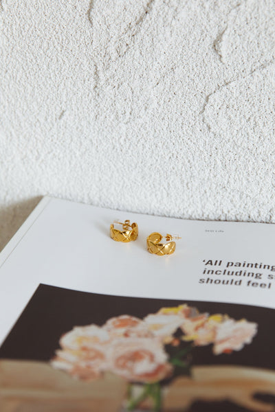 Gold Symphony Woven Hoops