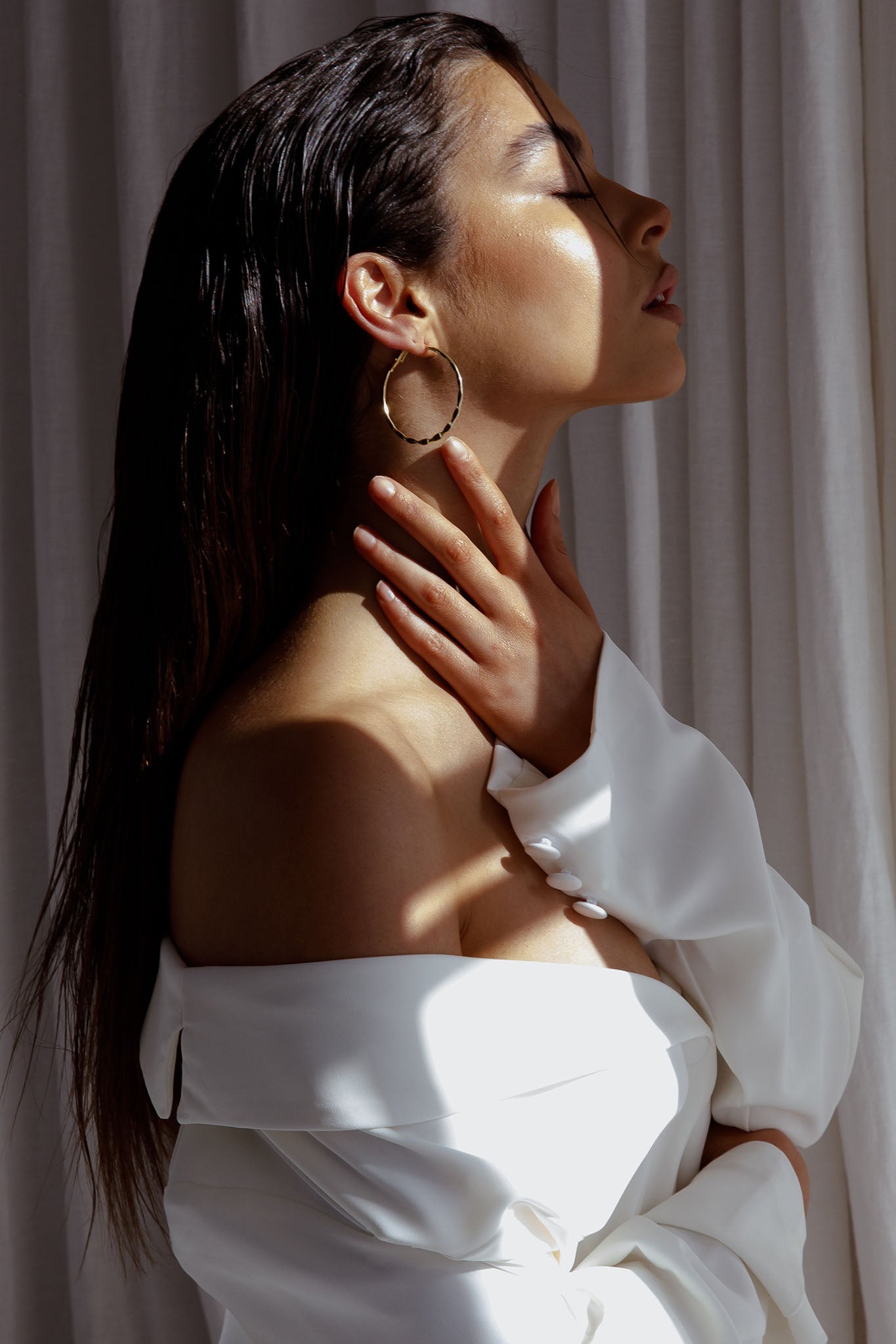 Large Gold Mission Hoops