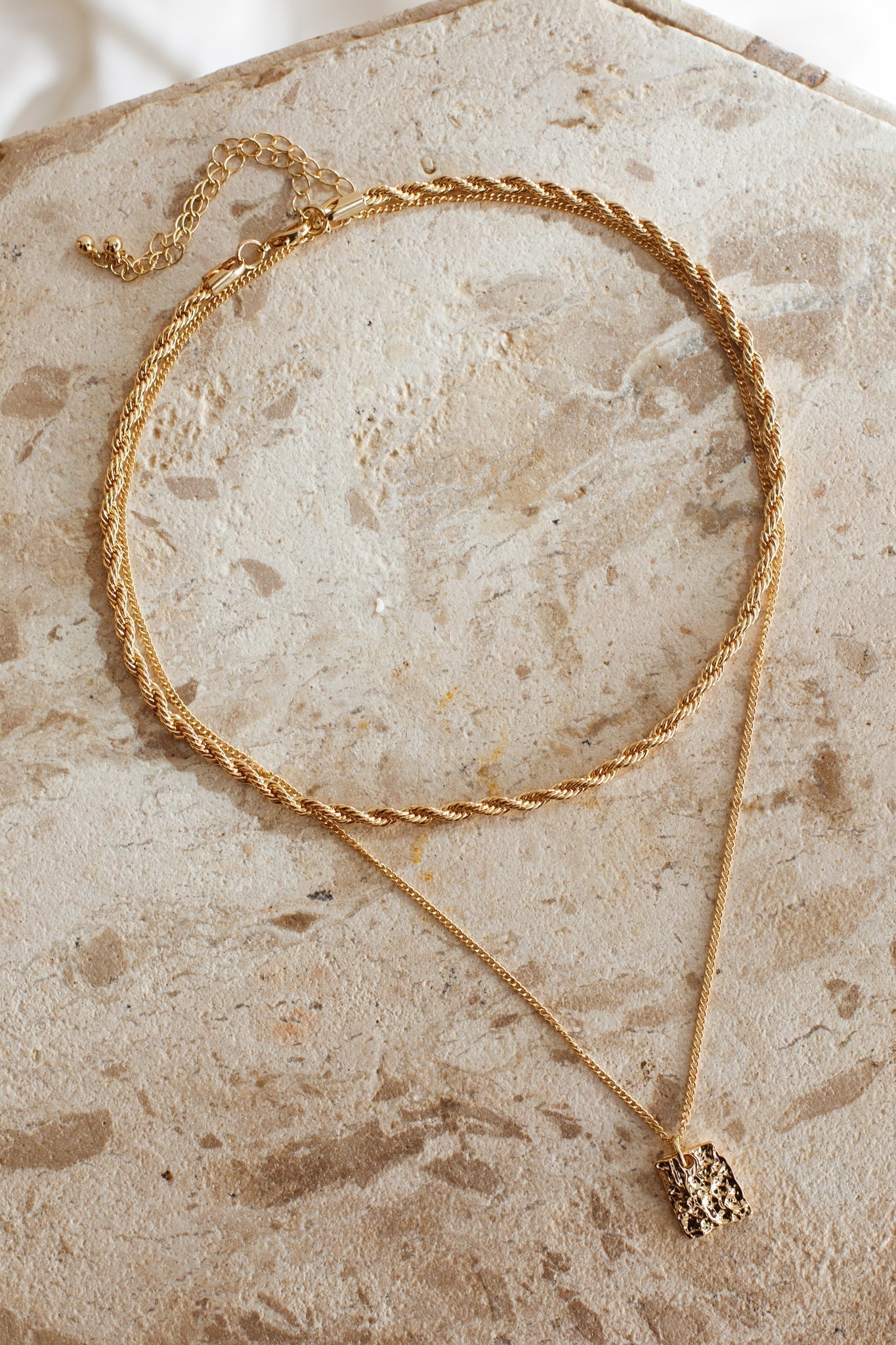 Hamptons Gold Cotton Necklace Set